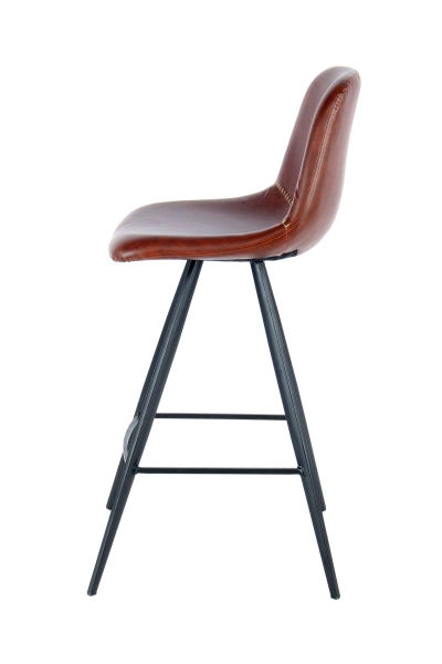 Barstuhl Samantha 300 2er-Set Dunkelbraun / Schwarz