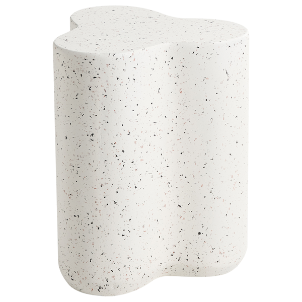 Dekorativer Hocker aus Terrazzo mit dreieckigem Design