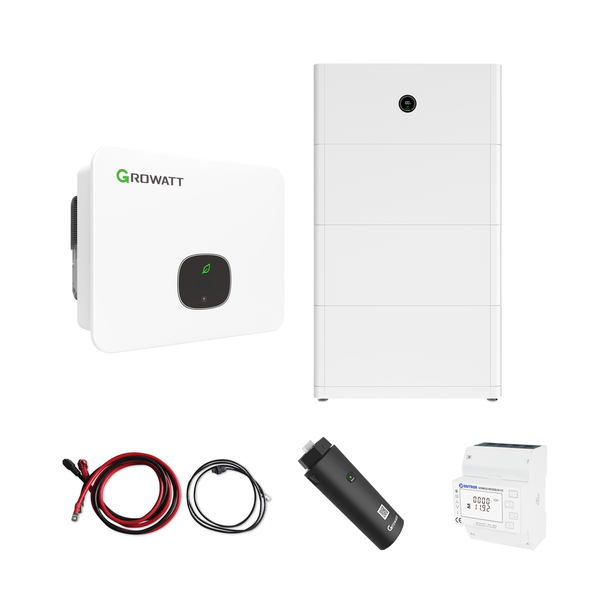Growatt Inverter, Stromspeicher, Smart Meter, Datenlogger und Kabelset für Photovoltaikanlagen