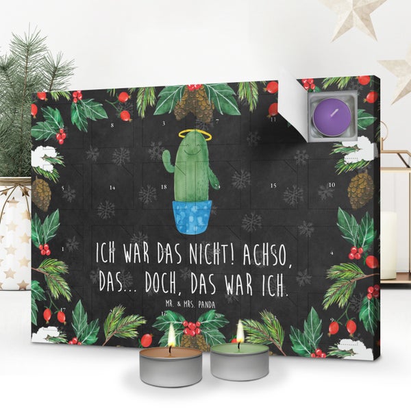 Mr. & Mrs. Panda Duftkerzen Adventskalender Kaktus Heilig - Schwarz