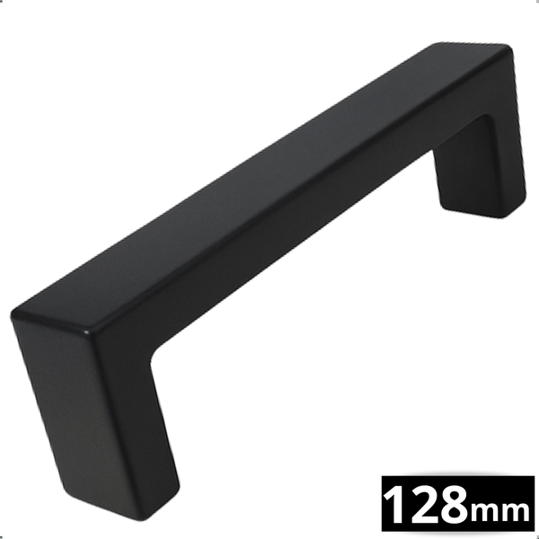 Schwarzer Möbelgriff, 128 Millimeter