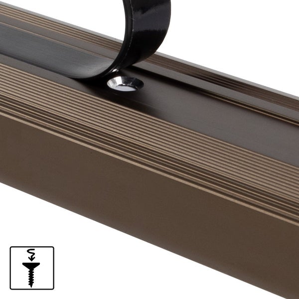 FLOORDIREKT Stufenkantenprofil Glory - Vorgebohrt - L-Form - Bronze dunkel - 3,6 x 1,7 x 134 cm