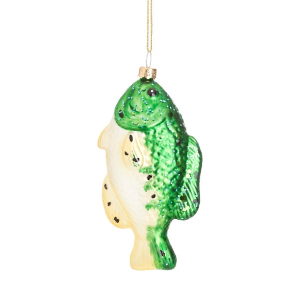Weihnachtskugel mit grünem und weißem Fisch - Sass & Belle