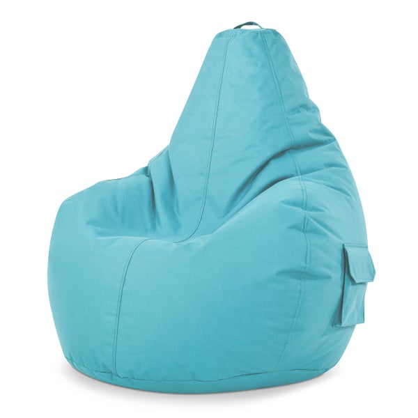 Green Bean Sitzsack mit Rückenlehne 80x70x90cm - Gaming Chair mit 230L Füllung Kuschelig Weich Waschbar - Bean Bag Bodenkissen Lounge Chair Sitzhocker Relax-Sessel Gamer Gamingstuhl Türkis