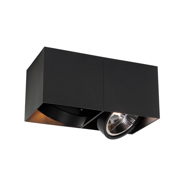 Schwarze Doppelstrahler Wandleuchte für Innenräume