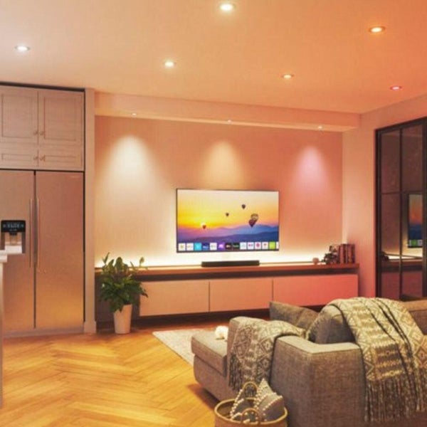 LED Nanoleaf Essentials Matter smarter Einbaustrahler RGBW in Weiß 6W 450lm