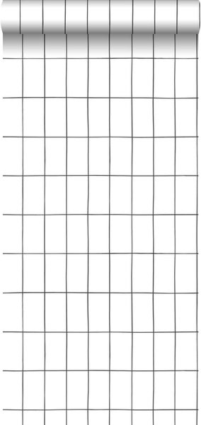 Walls4You Tapete Karomuster Schwarz-Weiß - 53 cm x 10.05 m - 935312