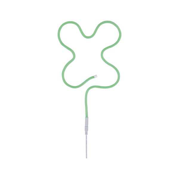 Dekorative grüne Leuchte in Form eines Kleeblatts mit Anschlusskabel