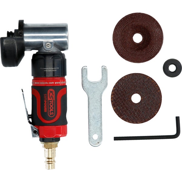 KS Tools Druckluft-Blechschere Abbildung mit Maßangaben