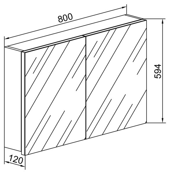 Spiegelschrank Spiegel Badezimmer Badinos 60x80 cm