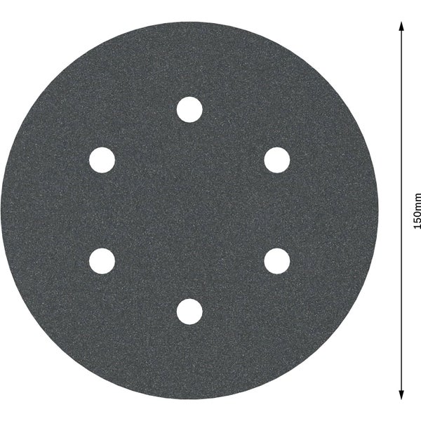 Schleifscheibe mit 150 mm Durchmesser und Löchern