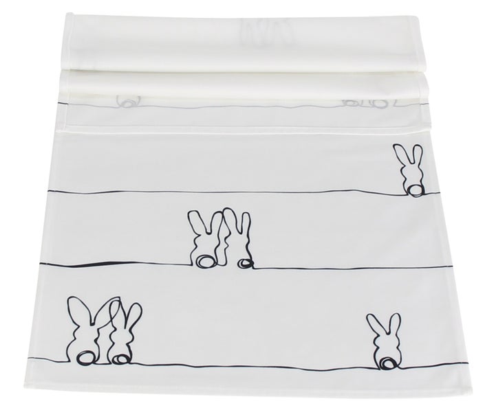 FRANK FLECHTWAREN | Tischläufer Line-Art, POLYESTER, 40 x 140 cm