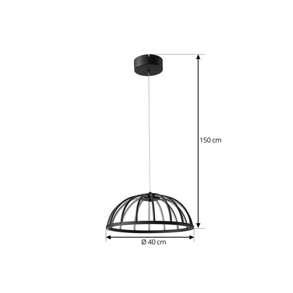 Lucande LED Attea dimmbar (Modern) in Schwarz aus Aluminium (1 flammig, ) Wohnzimmerleuchte
