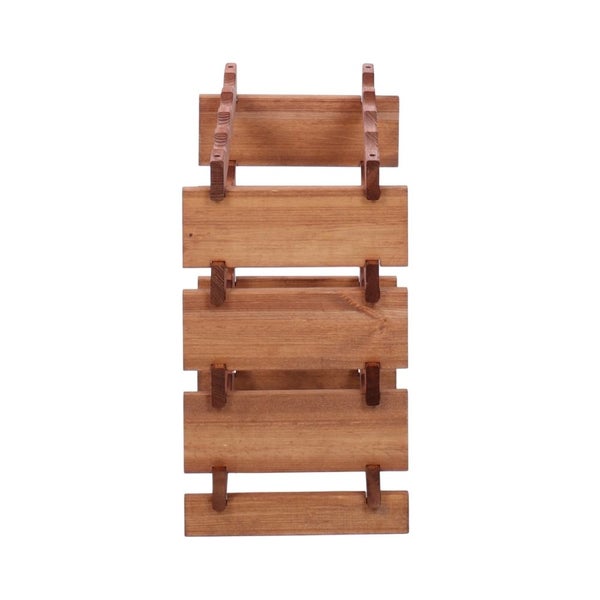 Weinregal VINOTECA FLEX PRO HxBxT 51x46x28cm 16 Flaschen auf 4 Ebenen Massives Kiefernholz Braun geölt
