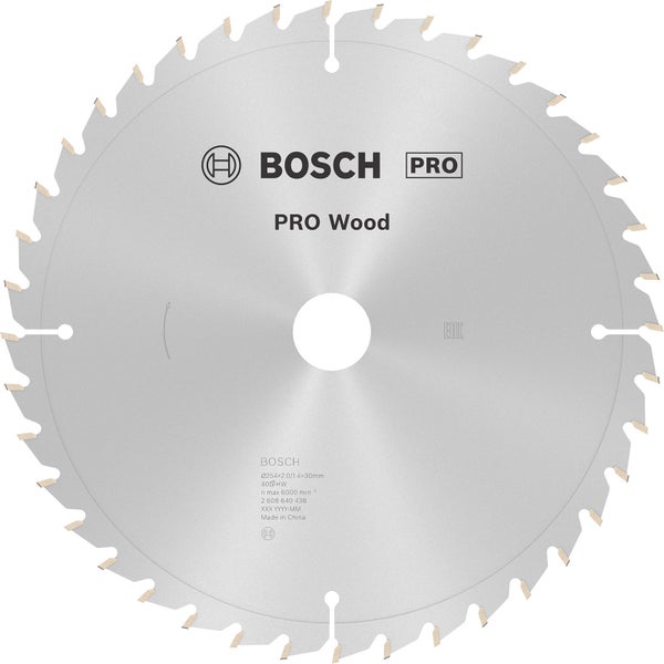 Bosch PRO Wood Kreissägeblatt 254 x 2 x 30 mm - 2608640438