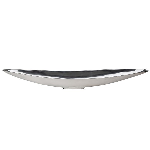 Schale GILDE Dekoration Höhe 8,5cm Breite 80cm silberfarben Aluminium
