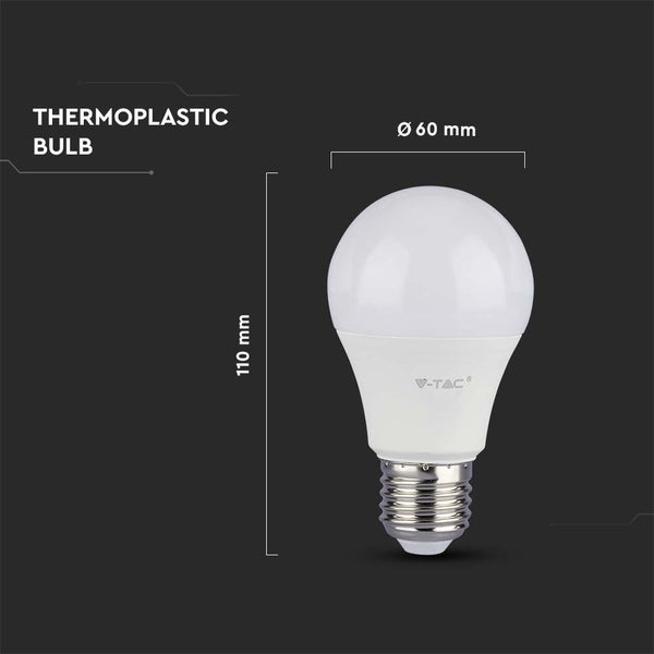 V-TAC VT-211-N - E27 LED-Lampen - GLS - Samsung - IP20 - Weiß - 10.5W - 1055 Lumen - 3000K - 5