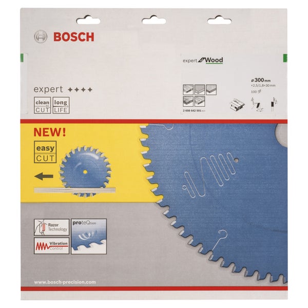 Bosch Kreissägeblatt Expert for Wood für Tischkreissägen 300 x 30 x 2,5 mm 100 - 2608642501