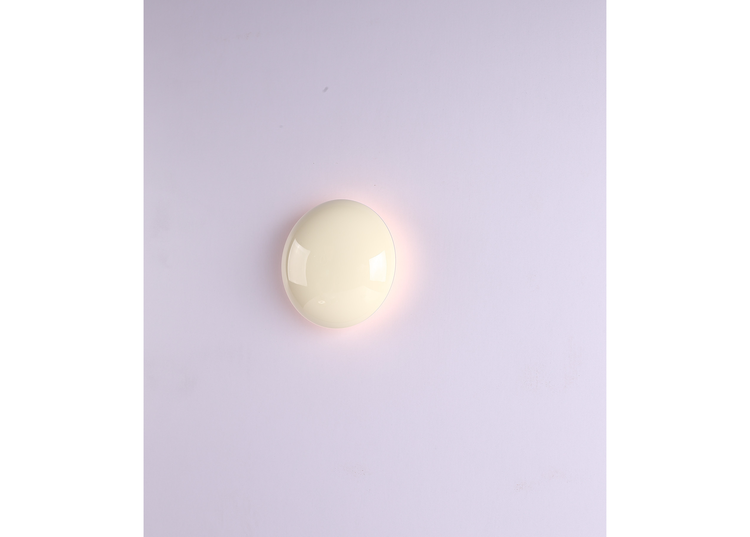 Runde LED Wandleuchte mit glänzendem Diffusor in Kugelform zur modernen Raumbeleuchtung