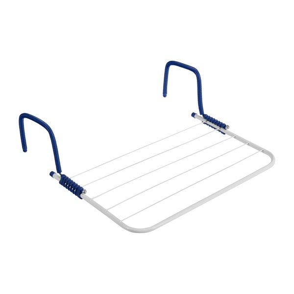 Wäschetrockner für Balkon, Heizung & Camping - Wäscheständer für Balkongeländer & Heizkörper - 50x33 cm - Hängetrockner klappbar Balkonwäschetrockner
