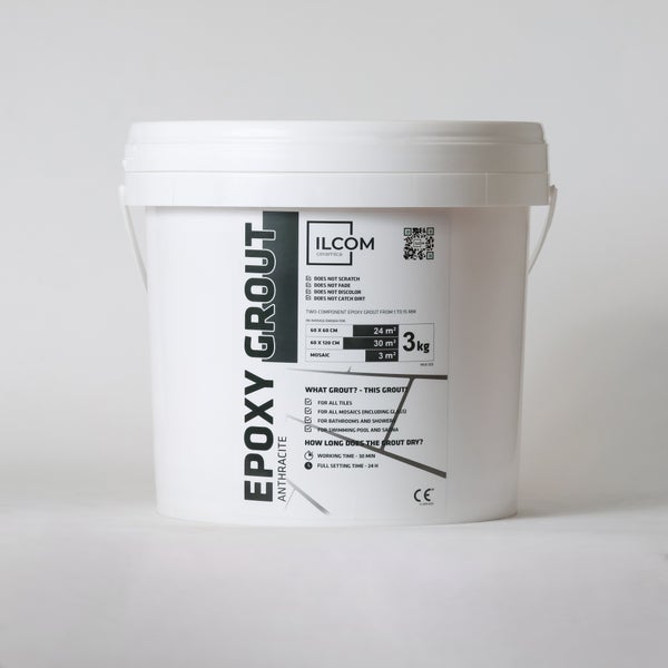 Epoxidharzmörtel zum Füllen von Fugen  - Anthrazit -  3Kg