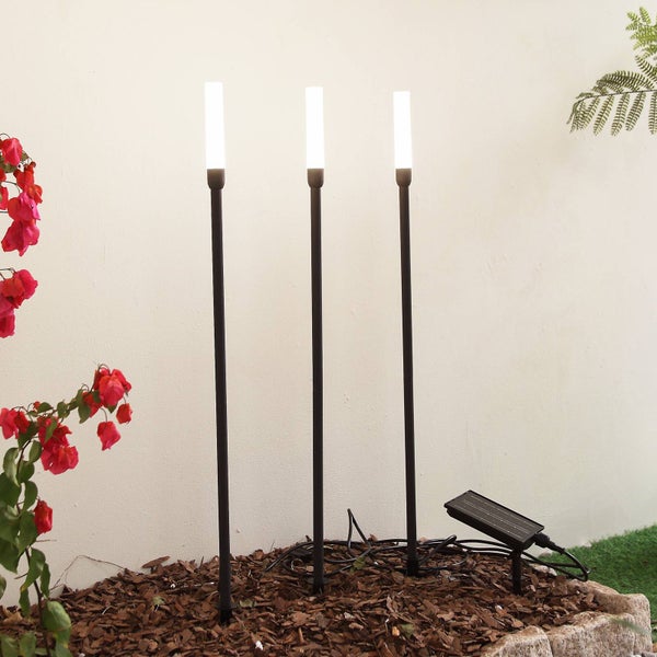 Lindby 3er Set LED Balian (Modern) in Schwarz aus Aluminium (1 flammig, )