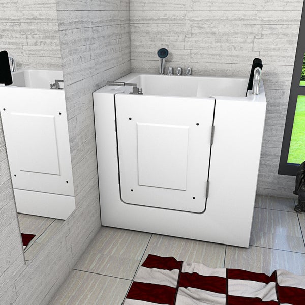 Sitzbadewanne Senioren Wanne mit Tür S02-TH-A-R 78x100cm