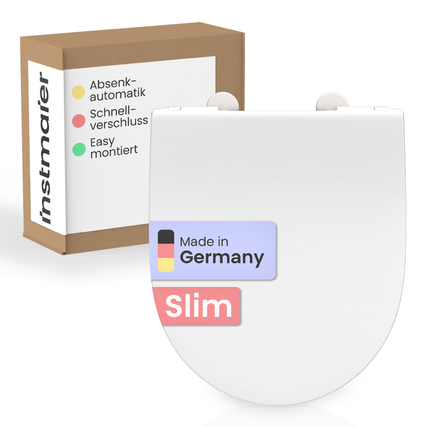 Instmaier Slimline Toilettendeckel mit Absenkautomatik und Schnellverschluss im Karton