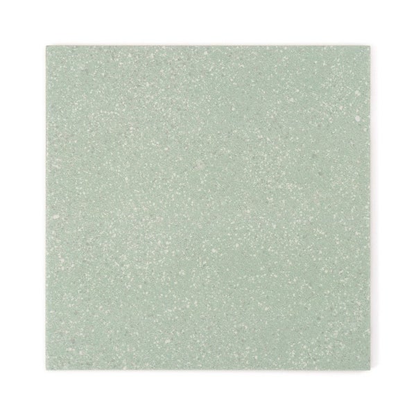Quadratische Fliese mit Terrazzo Optik in einer gesprenkelten Oberflächenstruktur für Wand und Boden