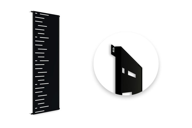 ARLBERG Dekorplatte schwarz H.160cm Muster links