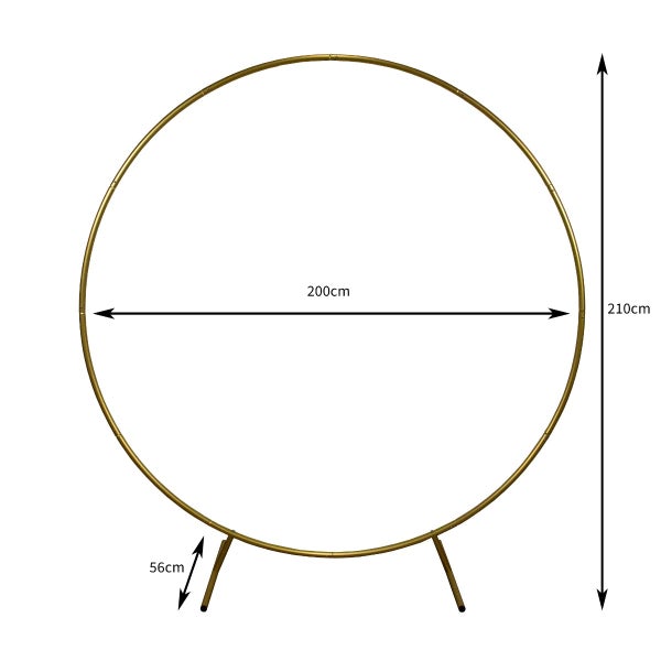 Hochzeit Ballonbogen Gold 200cm