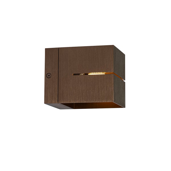 Quadratische Wandleuchte aus Metall