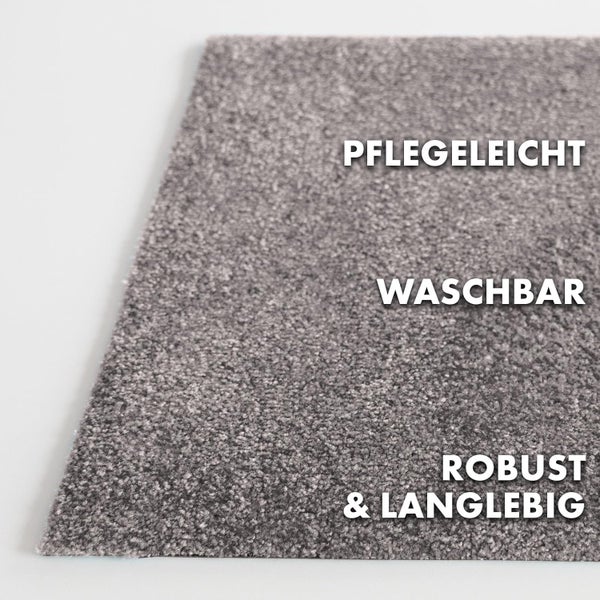 FLOORDIREKT Fußmatte Domenico - stilvolle & praktische Schmutzfangmatte - Beige-Grau - 50 x 80 cm