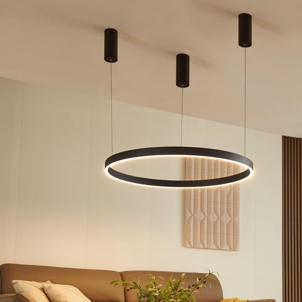 Arcchio LED Answin (Modern) in Schwarz aus Metall (1 flammig, ) Wohnzimmerleuchte