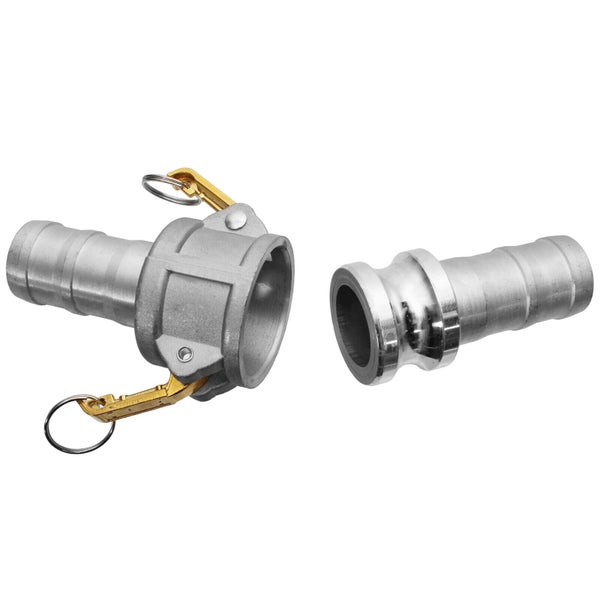 Storz Schnellkupplung aus Aluminium mit Schlauchtülle und Hebeln