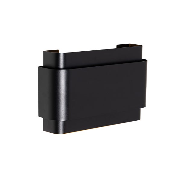 Schwarze Wandleuchte aus Metall