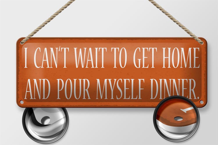Blechschild Spruch 27x10cm i can`t wait to get home and Dekoration