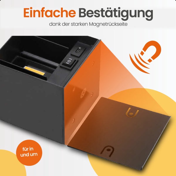 Goliving Batteriebetriebene Wandleuchte - Innenwandleuchte - Wiederaufladbar - Kabellos - PIR-Bewegungssensor - USB-C - 4400 mAh - Warmweißes Licht - Schwarz