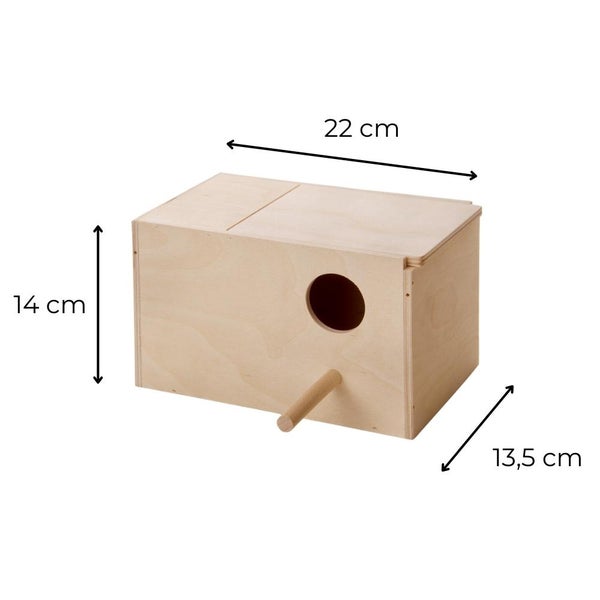Holz Nistkasten Brutkasten mit Nistmulde Gr.2