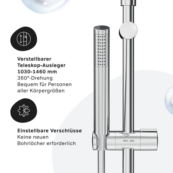 AM.PM Duschsäule inkl. Thermostat F07PA400 Spike