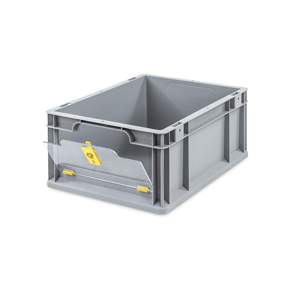 PROREGAL SuperSparSet 10x Eurobox NextGen Insight Cover HxBxT 17 x 30 x 40 16 Liter Niedrig/Gelb Eurobehälter Transportbox