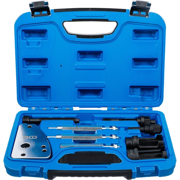 Werkzeugsatz im blauen Werkzeugkoffer