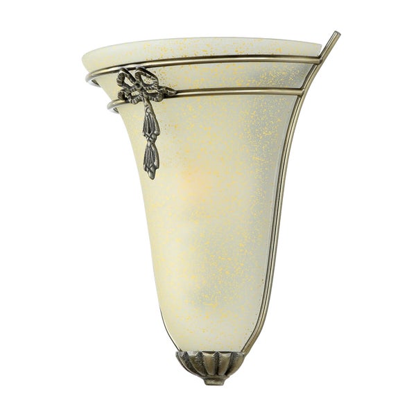 Wandleuchte mit Glas und Metallrahmen