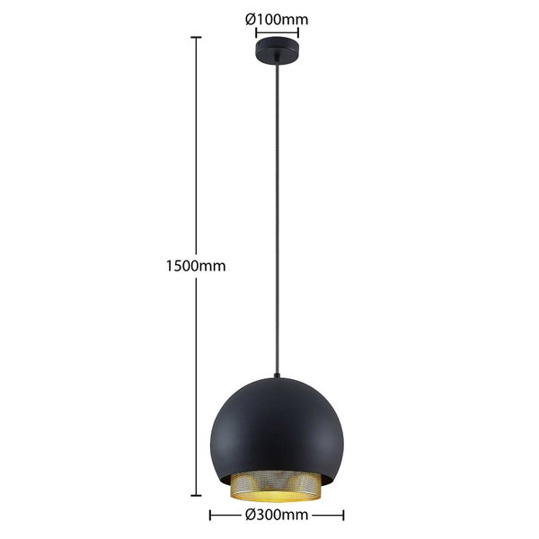 Lucande Pendelleuchte Sivaniel (Design, Modern) in Schwarz aus Metall (1 flammig E27) - Design-Hängeleuchte Esstischlampe Hängelampe Hängeleuchte Wohnzimmerleuchte