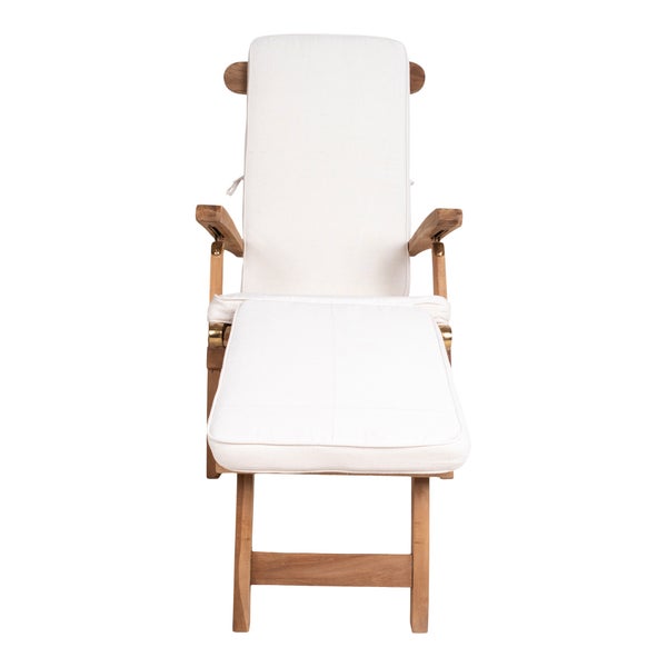 Alkas Sitzkissen für Liegestuhl weiss. 55 X 197 X 5 cm