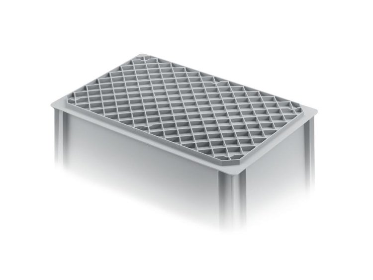 PROREGAL Eurobehälter mit Geschlossenem Griff HxBxT 32 x 30 x 40 cm 29 Liter Grau Eurobox Transportbox