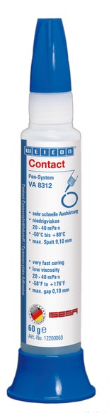 WEICON VA 8312 Cyanacrylat-Klebstoff | Sekundenkleber für den Lebensmittelbereich sowie EPDM-Elastomere und Gummi | 60 g