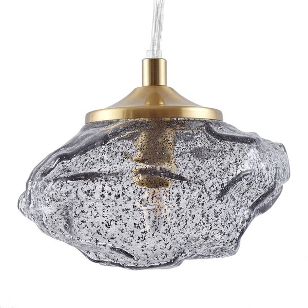 Lindby Pendelleuchte Piatra (Modern) in Schwarz aus Glas (1 flammig, G9) - Hängelampe Esstischlampe Hängeleuchte Wohnzimmerleuchte