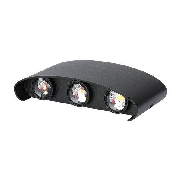 Semi-ovale LED-Wandleuchten - Bridgelux - Schwarz - IP65 - 5W - 630 Lumen - 3000K
