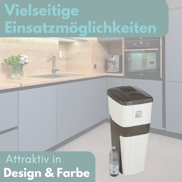 Mülleimer Küche 3 Fächer Groß Mülltrennsystem 70 Mülltrennung Mülltrenner Abfallsammler Müllsortierer 3Fach Müllsystem Küche Abfall & Recycling
